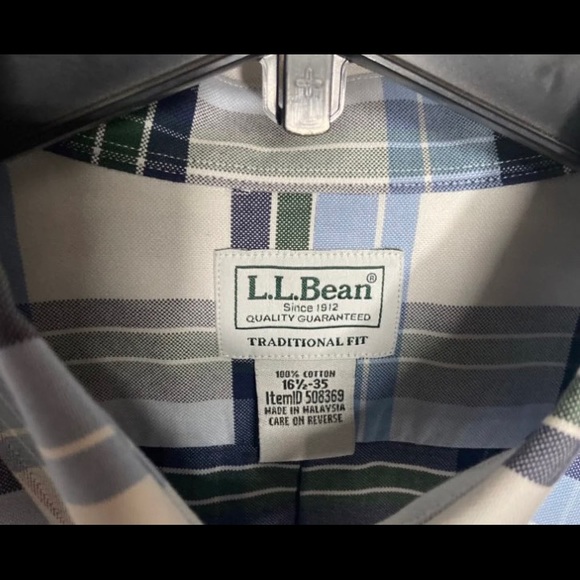 LL Bean Long Sleeve Button Down Shirt - Picture 2 of 3